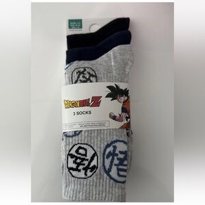 Dragon Ball Z Socks Primark Dragonballz Mens 3 Pack USA size 7-9